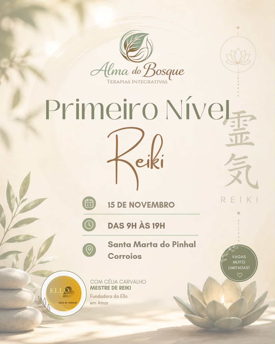 Formação de Reiki Nível 1 – 15 de Novembro
